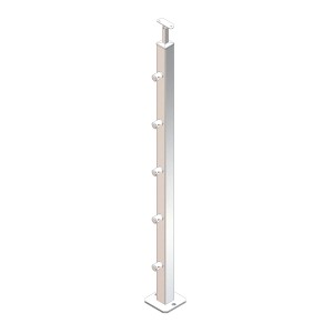 Montante quadro 40x40x2mm L 1050mm AISI 304 sat (IN102-153-I)