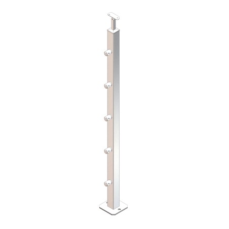 Montante quadro 40x40x2mm L 1050mm AISI 304 sat (IN102-153-I)