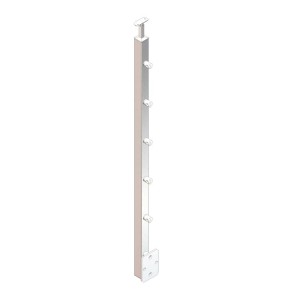 Montante quadro per scala 40x40x2 AISI 304 satinato