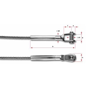 Forcella a pressare per fune d. 6mm aisi 316