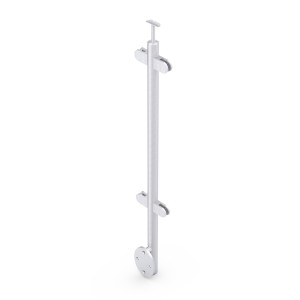 Montante SX 2KN tondo AISI 304 satinato Ø42,4 mm