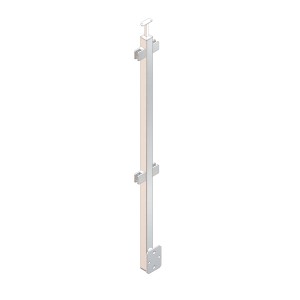 Montante angolo 90° interno 40x40 AISI 316 sat.