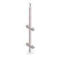 Montante tondo Ø42,4x2mm AISI 316 sat.