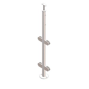 Montante tondo AISI 316 satinato Ø42,4x2 mm L 960 mm
