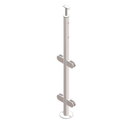 Montante tondo AISI 316 satinato Ø42,4x2 mm L 960 mm