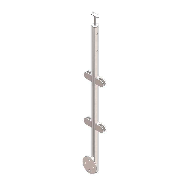 Montante tondo DX AISI 304 satinato L 1180 mm