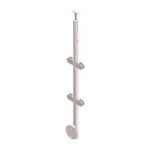 Montante tondo DX AISI 316 satinato Ø42,4x2 L1180mm