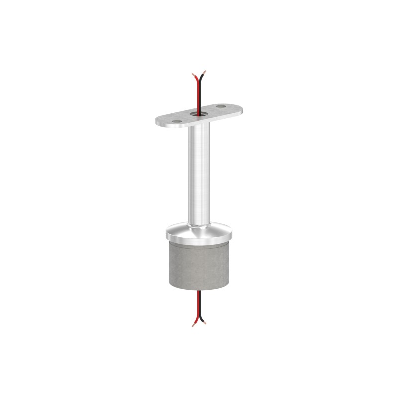 Sostegno per corrimano LED AISI 316 con perno fisso