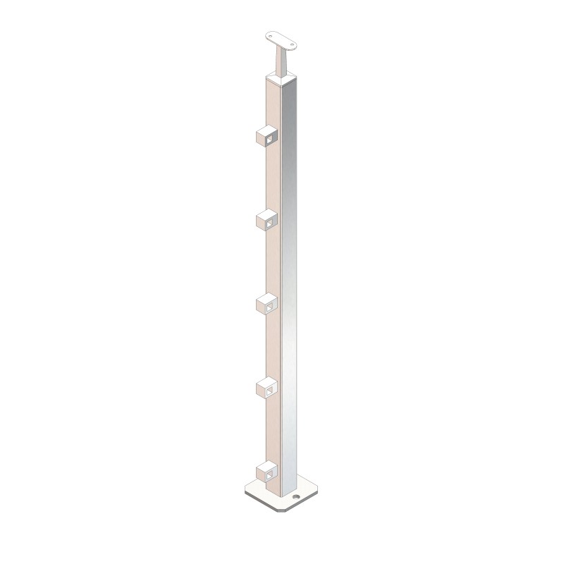 Montante quadro 40x40x2 mm AISI 316 satinato 960 mm