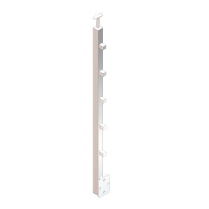 Montante quadro 40x40x2 mm AISI 316 satinato 1180 mm