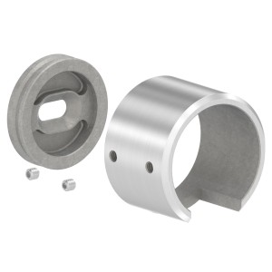 Raccordo tubo scannalato 48,3 mm attacco muro sinistro