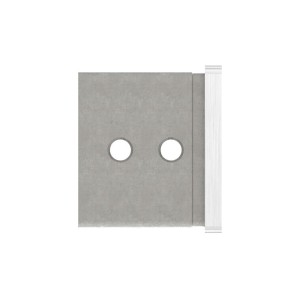 Terminale testa diritta tubo quadro AISI 316 satinato
