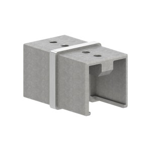 Raccordo diritto per tubo quadro AISI 316 satinato