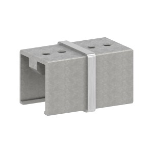 Raccordo diritto per tubo quadro AISI 316 satinato