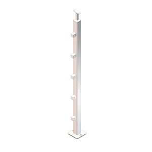 Montante quadro 40x40x2 mm AISI 304 satinato 1050 mm