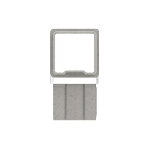 Raccordo a T per tubo quadro 40x40x2 mm AISI 316 sat.