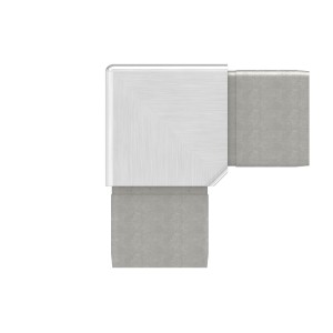 Raccordo doppia Y tubo quadro 40x40x2 AISI 316 sat.