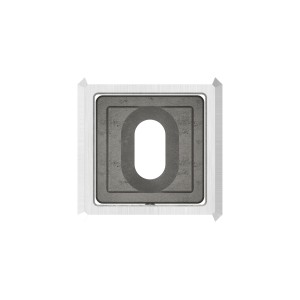 Raccordo tubo quadro 40x40 con attacco a muro AISI 304