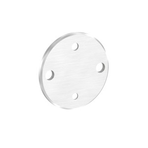 Piastra rotonda ancoraggio laterale Ø100 AISI 304 sat.