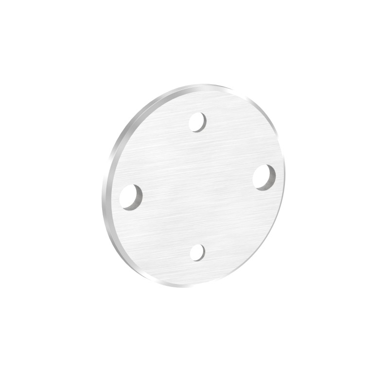 Piastra rotonda ancoraggio laterale Ø100 AISI 304 sat.