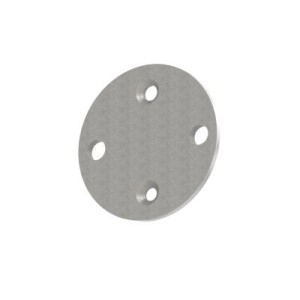 Piastra rotonda ancoraggio laterale Ø100 AISI 304 sat.