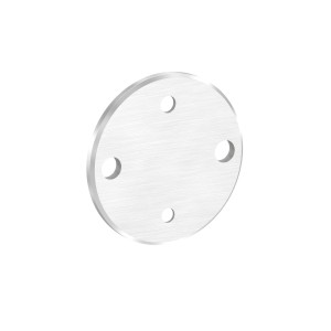 Piastra rotonda ancoraggio laterale Ø100 AISI 304 sat.