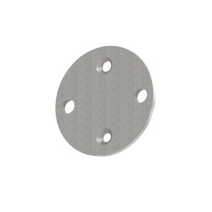 Piastra rotonda ancoraggio laterale Ø100 AISI 304 sat.