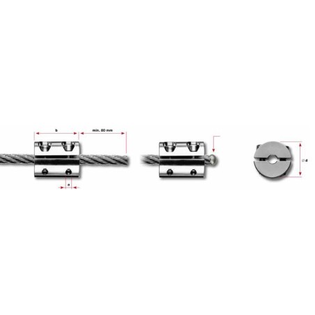 Anello di serraggio per fune d. 8mm aisi 316