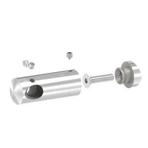 Supporto angolo interno 90° tondino 12mm AISI 304