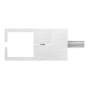 Supporto profilo lamiera 20x20 con attacco tubo AISI 304