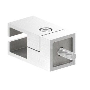 Supporto profilo lamiera 20x20 con attacco tubo AISI 304
