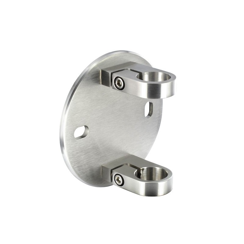 Piastra di ancoraggio laterale per tubo d. 42,4x2mm aisi 304