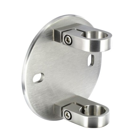 Piastra di ancoraggio laterale per tubo d. 48,3x2mm aisi 304