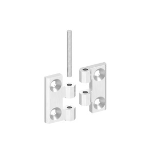 Cerniera 40x40 mm AISI 316 satinato con fori M5