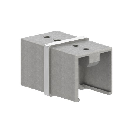 Raccordo diritto per tubo quadro AISI 304 satinato
