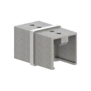 Raccordo diritto per tubo quadro AISI 304 satinato