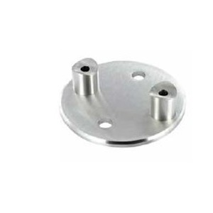 Piastra di ancoraggio laterale H28mm per tubo d. 48,3mm aisi 304