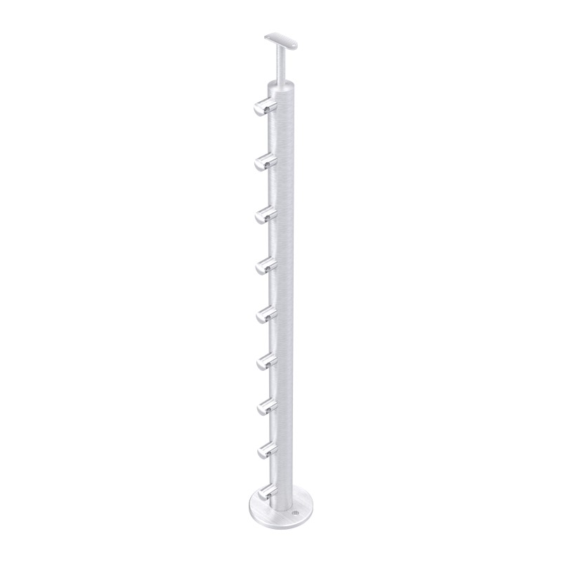 Montante 2KN tondo AISI 304 satinato Ø42,4x2mm
