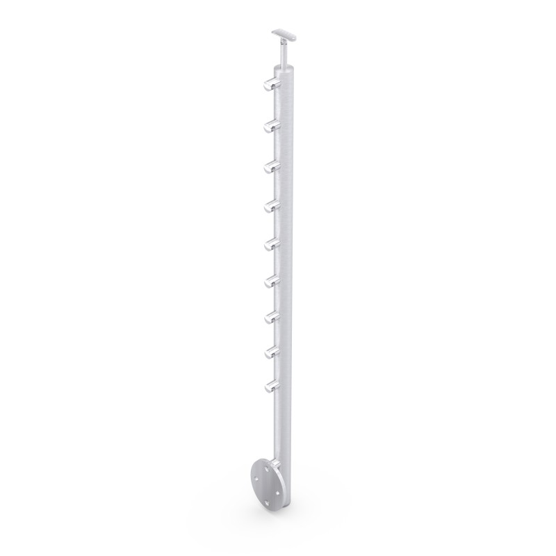 Montante 2KN tondo AISI 304 satinato Ø42,4x2 mm