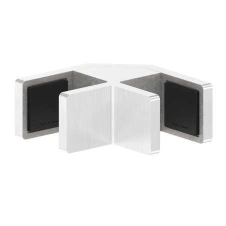 Allineatore vetro 90° AISI 304 satinato 16,76-17,52mm