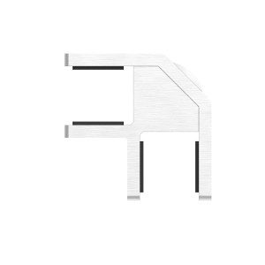 Allineatore vetro 90° AISI 304 satinato 16,76-17,52mm