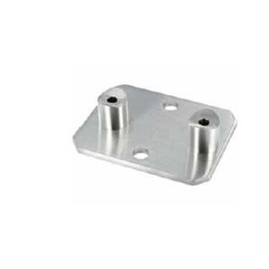 Piastra di ancoraggio laterale H28mm per tubo d. 48,3mm aisi 304