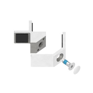 Allineatore vetro 90° AISI 304 satinato 16,76-17,52mm