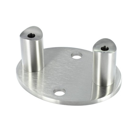 Piastra di ancoraggio laterale H48mm per tubo d. 42,4mm aisi 316