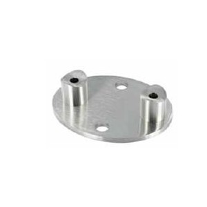 Piastra di ancoraggio laterale H28mm per tubo d. 42,4mm aisi 316