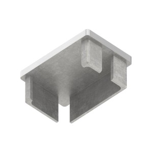 Tappo per tubo 60x40x2 mm in AISI 304 satinato