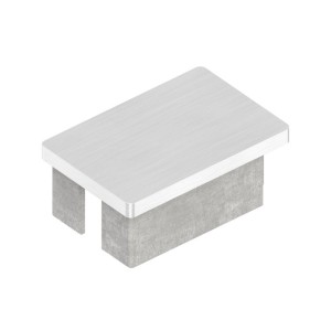 Tappo per tubo 60x40x2 mm in AISI 304 satinato