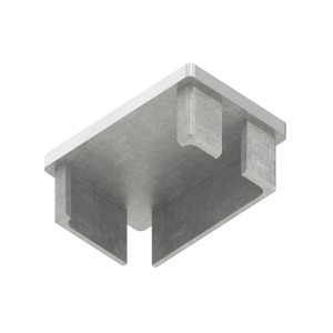 Tappo per tubo 60x40x2 mm in AISI 304 satinato