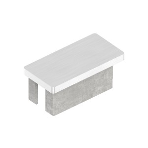 Tappo per tubo 60x30x2 mm AISI 316 satinato