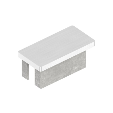 Tappo per tubo 60x30x2 mm AISI 316 satinato